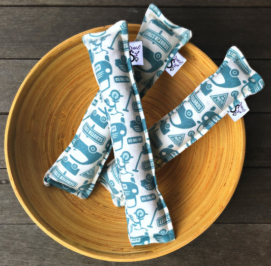 Flannel Kitty Nip Kicker Catnip Toy in Cruiser Boulevard Teal