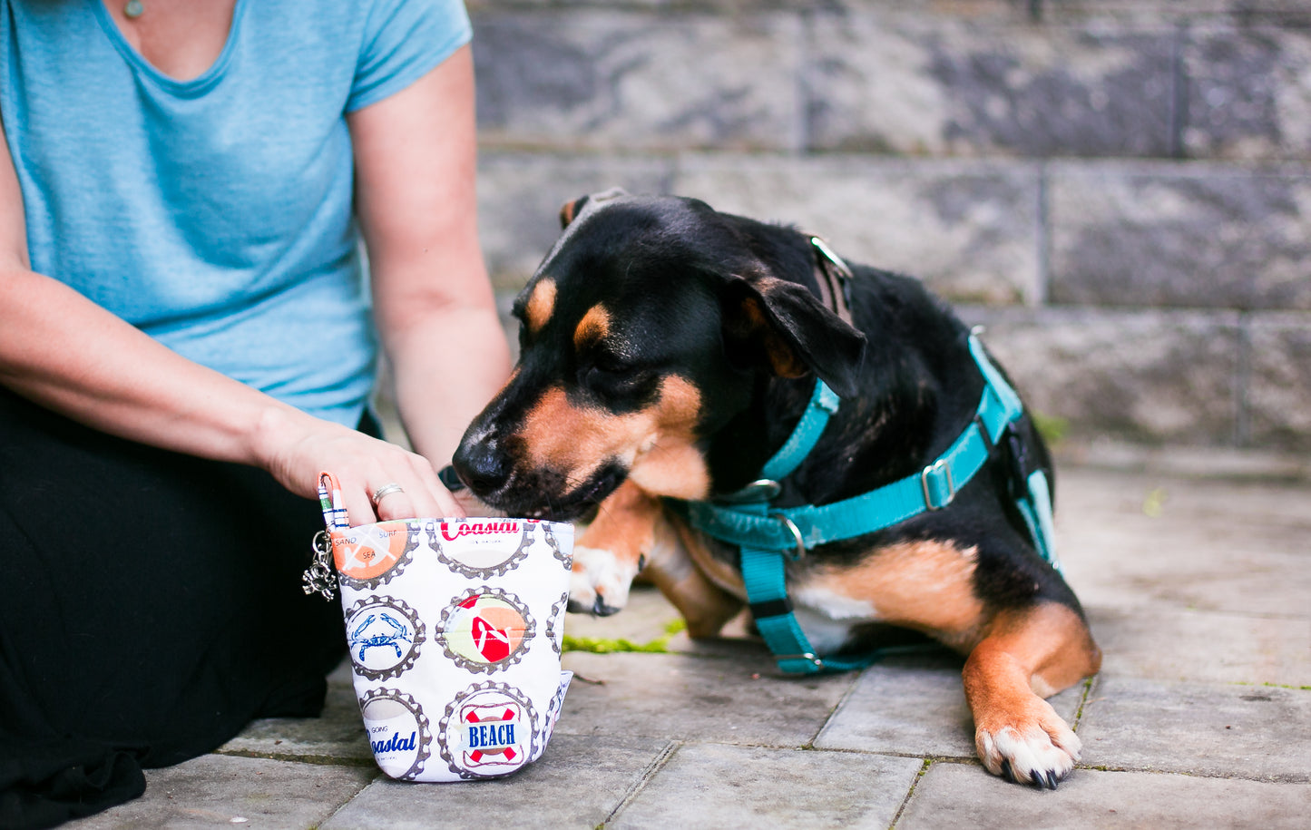 Fun Standard Treat and Pickup Bags Carry Pouch in Going Coastal Bottle Caps