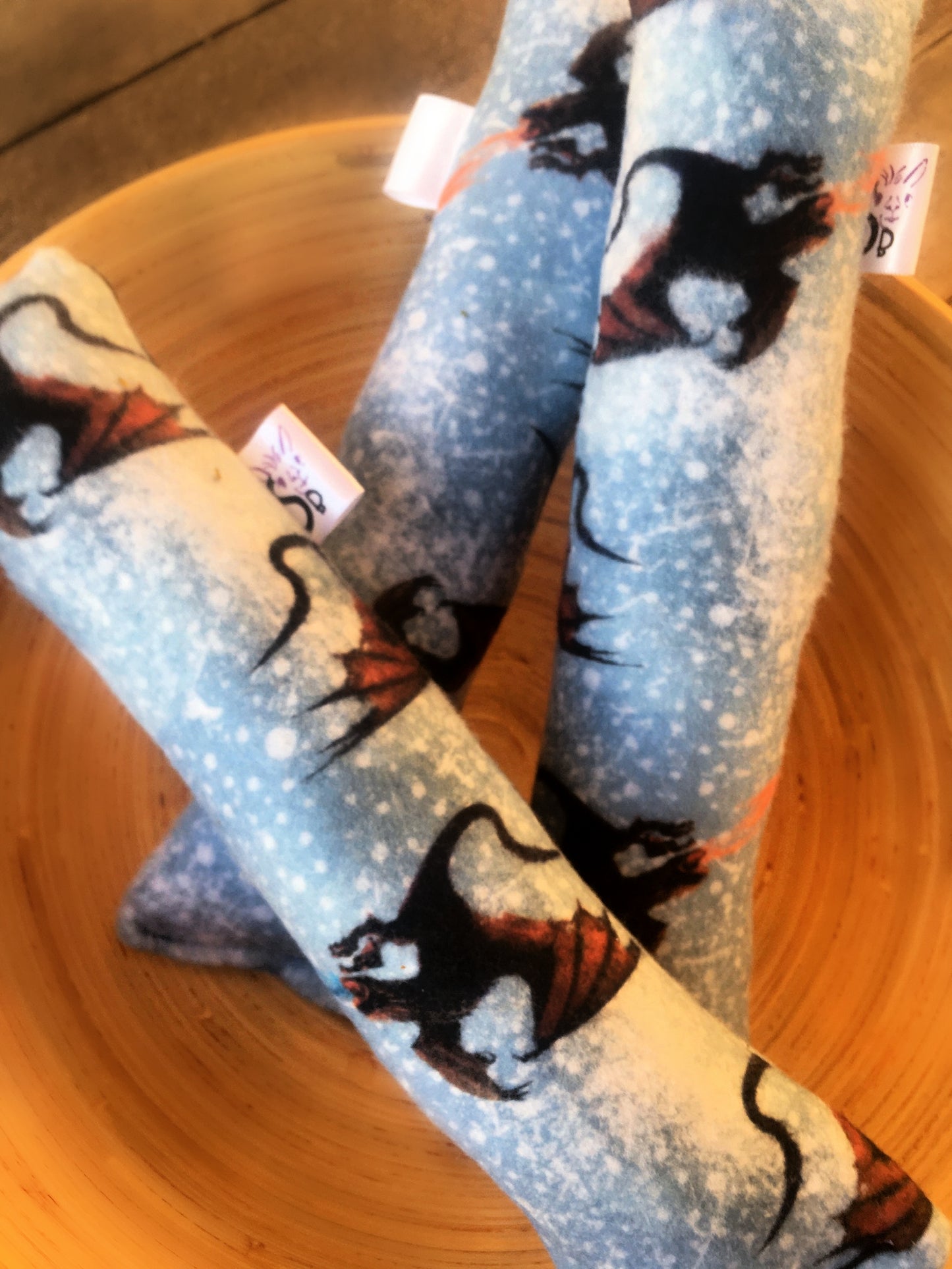 Premium Fleece Kitty Nip Kicker Catnip Cat Toy in Game of Thrones Theme Dragons in Blue