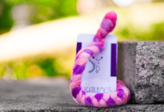 Original Woolly Tug Felted Dog/Cat Toy in Crushed Berries #11