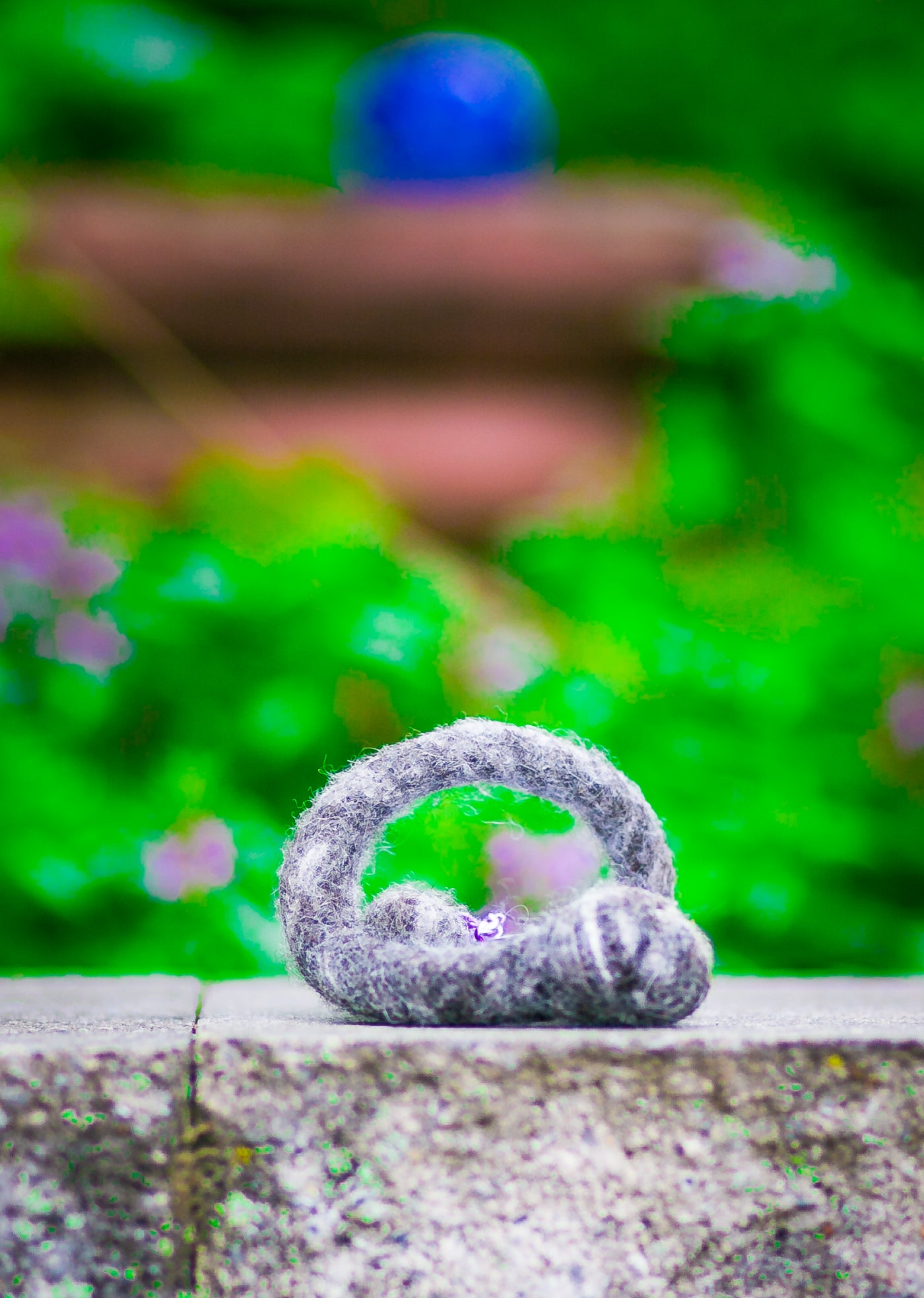 Original Woolly Tug Felted Dog/Cat Toy in Natural Jacob Wool Black White Gray Wool DYE FREE #J17