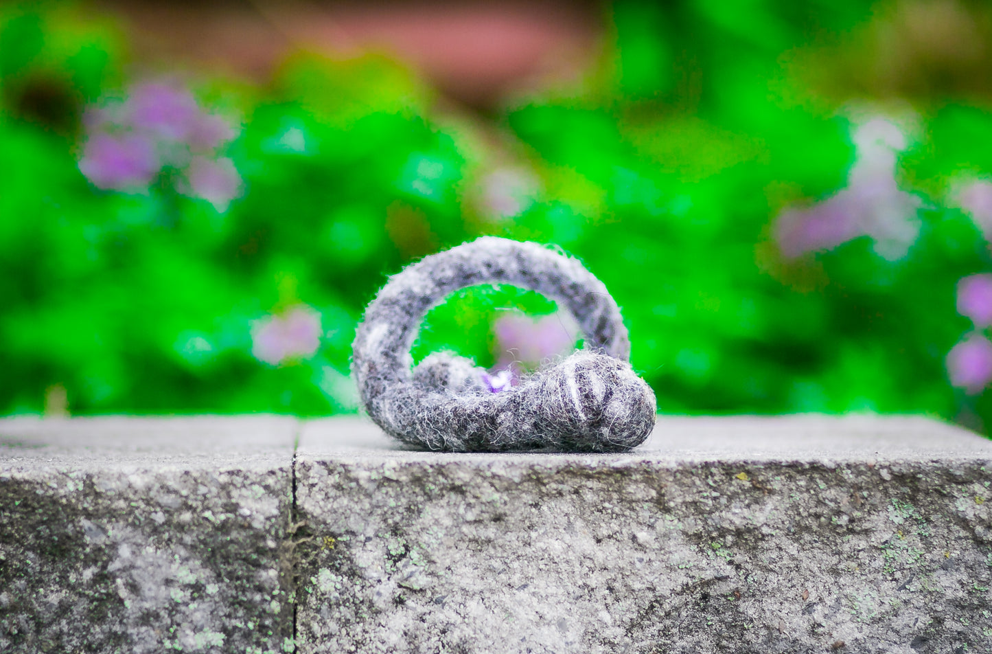 Original Woolly Tug Felted Dog/Cat Toy in Natural Jacob Wool Black White Gray Wool DYE FREE #J17