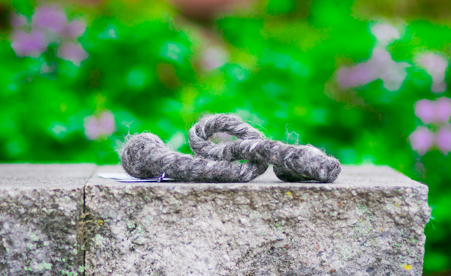 Original Woolly Tug Felted Dog/Cat Toy in Natural Jacob Wool Black White Gray Wool DYE FREE #J18