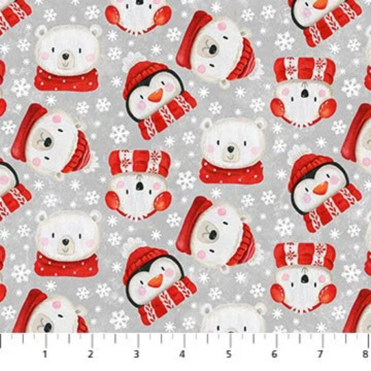 Flannel Kitty Nip Kicker Catnip Toy Bundle Buddies Penguins and Bears Gray - 2 Sizes!